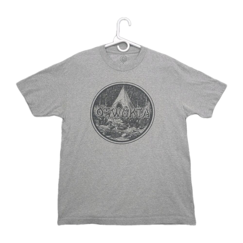 Odd Future Shirt OFWGKTA Logo T-Shirt Size Large Gray Grey Short Sleeve Hip Hop